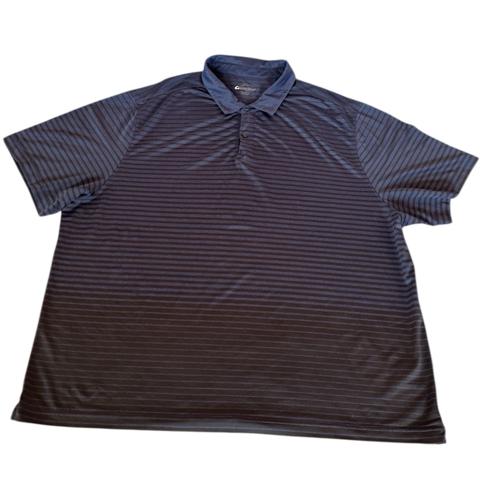 Glacier Performance Polo Shirt Men’s SZ XXL Short Sleeve Dark Blue Striped‎